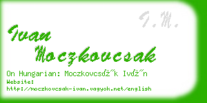 ivan moczkovcsak business card